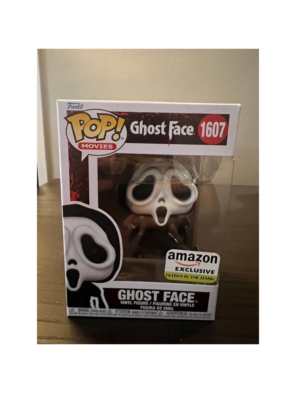 EXC GLOW Ghost Face Scream Funko Pop Horror #1607 Ghostface Movies GITD Dark